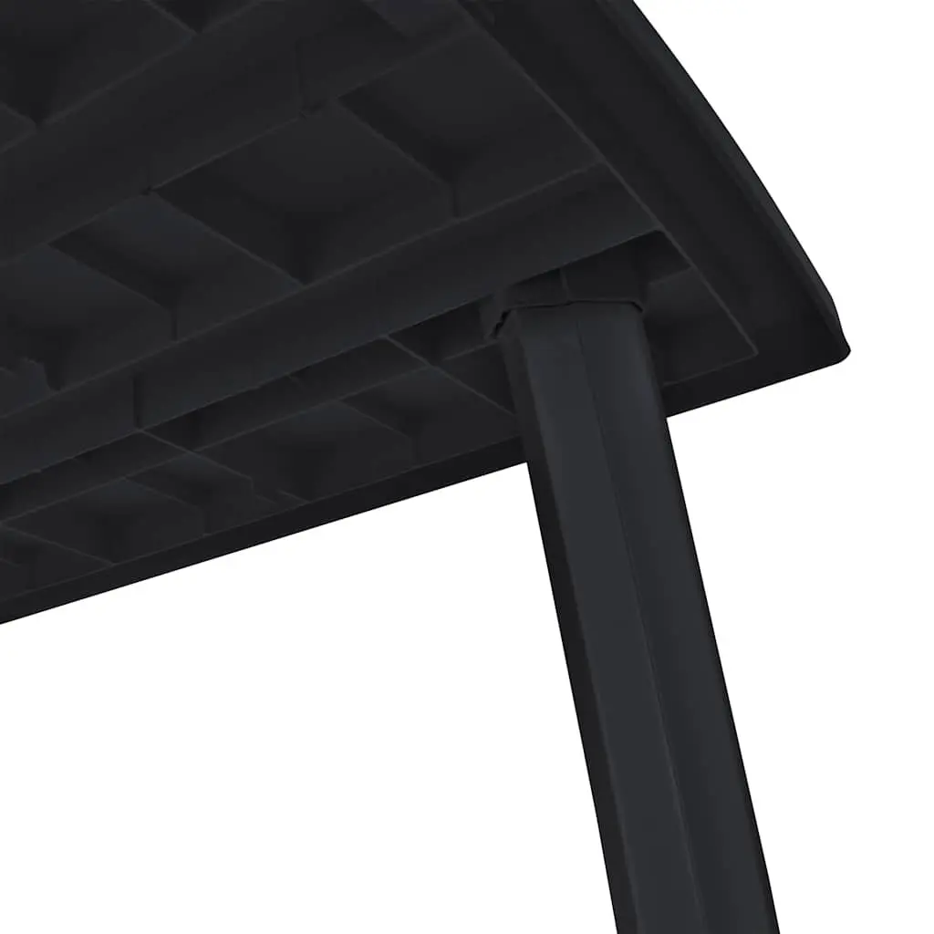 Outdoor Garden Dining Table 216 x 90 x 72 cm Anthracite Plastic Weather Resistant