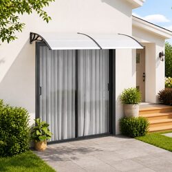 Elegant Black Door Canopy 200x100cm for Outdoor Spaces