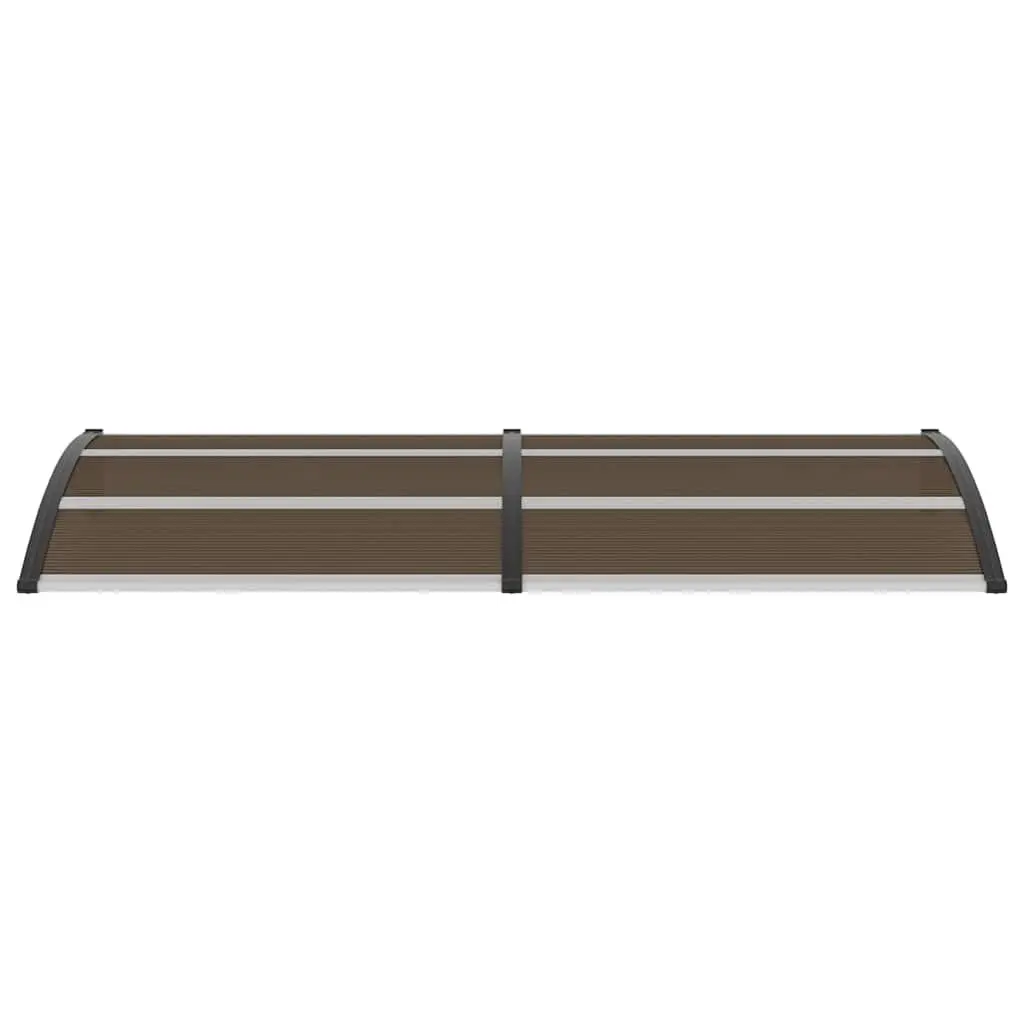 Door Canopy 240x100cm Black Hollow Polycarbonate Awning Porch Shelter