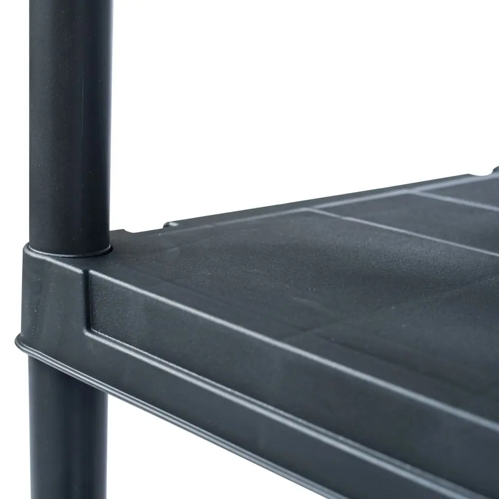 Industrial Storage Shelf Rack 60x30x138cm Heavy Duty Plastic Construction