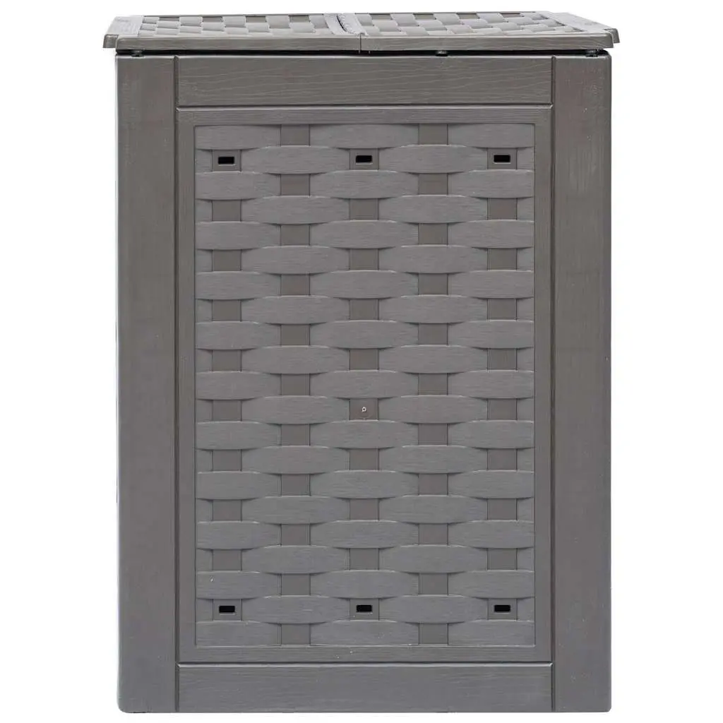 Garden Composter 300L Brown Plastic Rattan Look Outdoor Waste Bin Composting