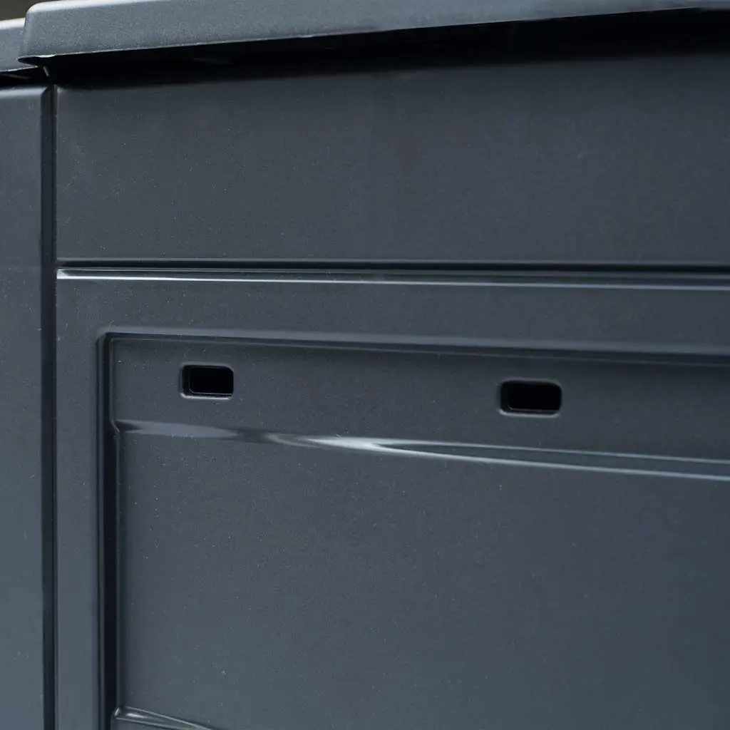Garden Composter Square Bin Waste Container Organic Recycling 260L Grey