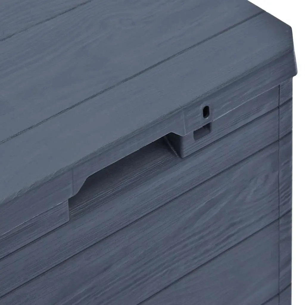 Garden Storage Box 90L Weather Resistant Plastic Anthracite Outdoor Organizer
