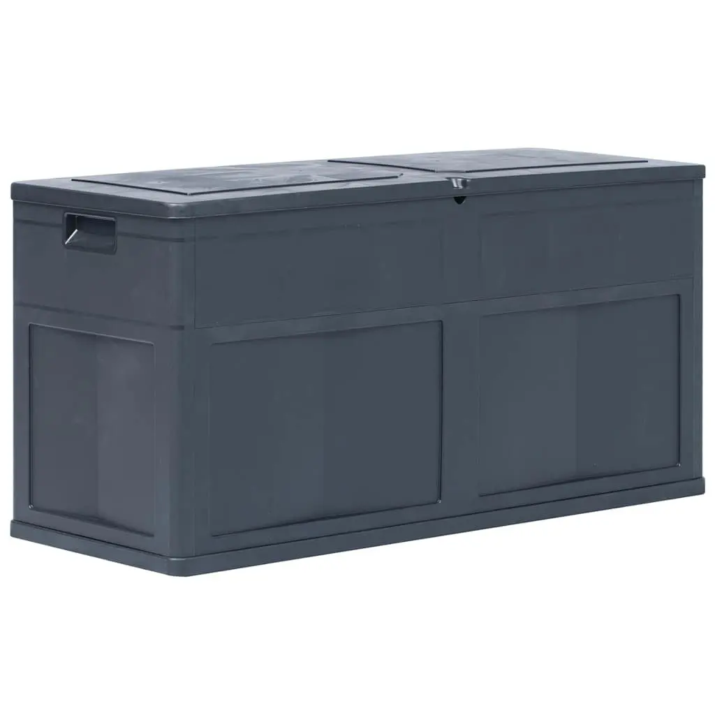 Outdoor Storage Box 320L Weather-Resistant Plastic Black Garden Patio Shed
