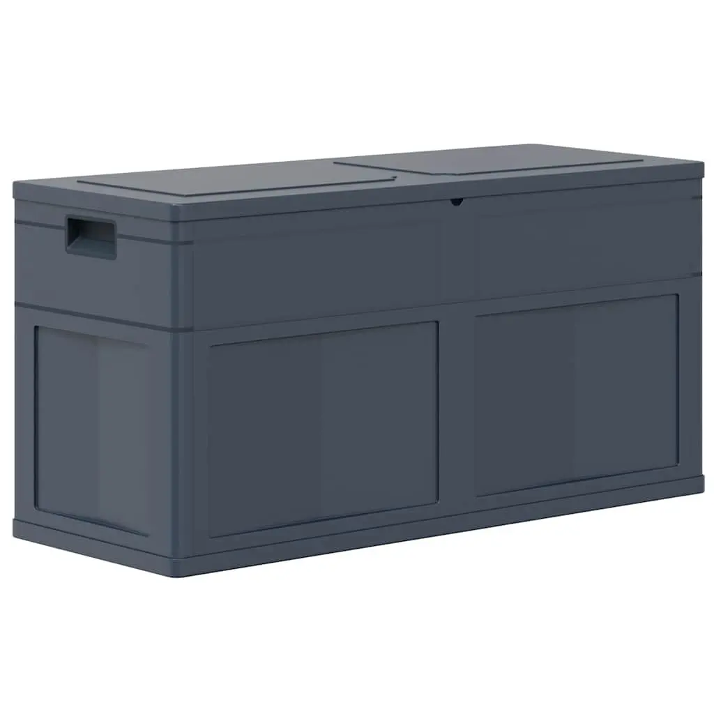 Outdoor Storage Box 320L Weather-Resistant Plastic Black Garden Patio Shed