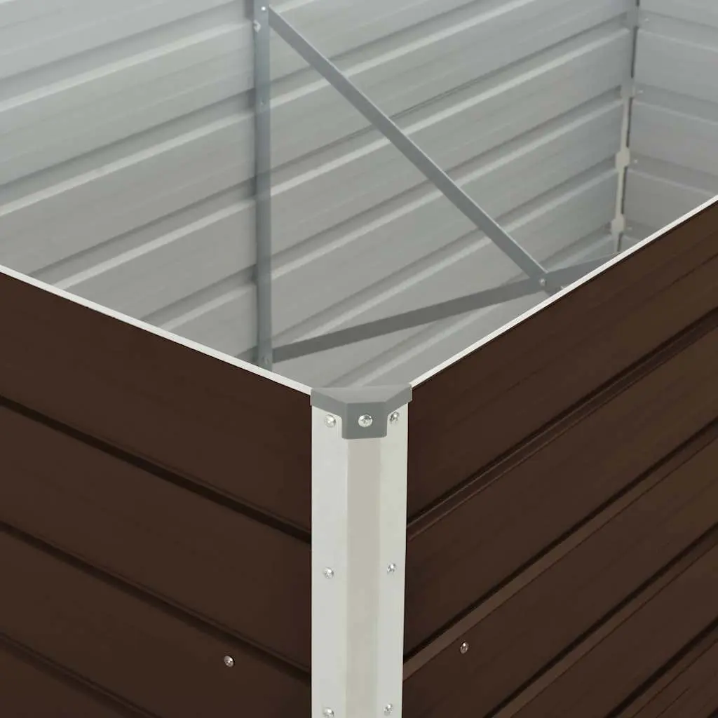 Raised Garden Bed 160x80x77 cm Galvanised Steel Sturdy Construction