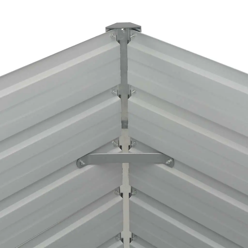 Raised Garden Bed 160x80x77 cm Galvanised Steel Sturdy Construction