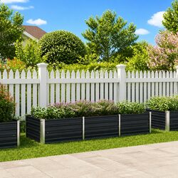 Stylish 240x80x45cm Raised Garden Bed in Anthracite