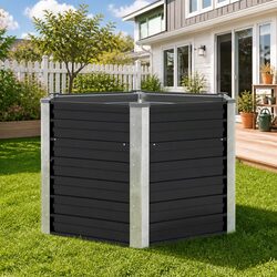 Elevate Your Outdoor Space with the Anthracite Planter Box 129x129x77cm
