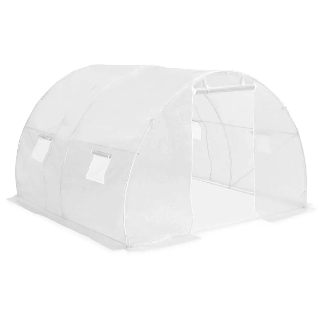 Greenhouse 9m² 300x300x200cm White PE Mesh Ventilation Windows Door