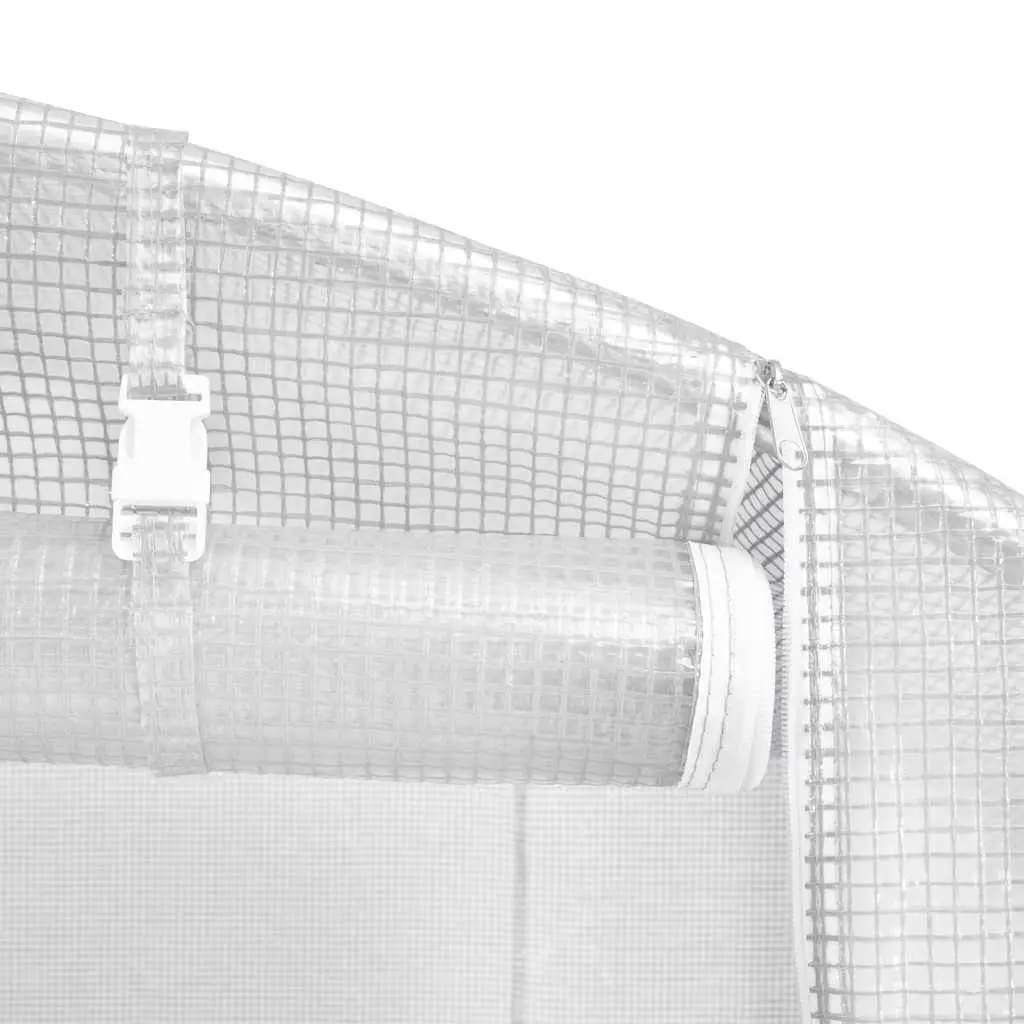 Greenhouse 9m² 300x300x200cm White PE Mesh Ventilation Windows Door