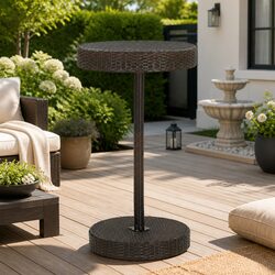 Enhance Your Outdoor Space with a Brown Round Garden Table