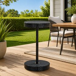 Enhance Your Patio with a Black PE Rattan Table