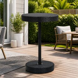 Black Round Patio Dining Table for Your Outdoor Space
