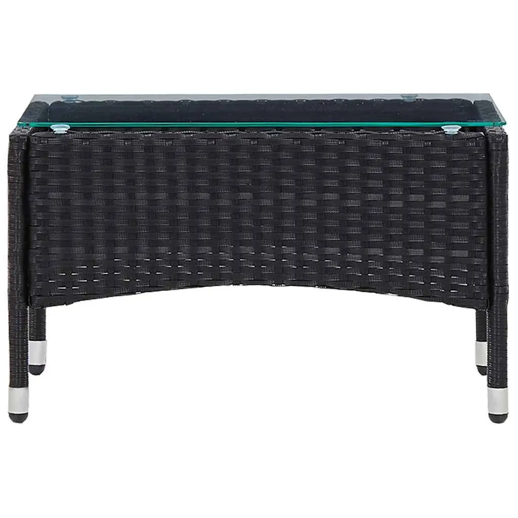 Outdoor Coffee Table Black Rattan Garden Furniture Side End Couch Table Easy