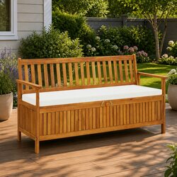 Outdoor Storage Bench with Cushion: Enhance Your Patio Space