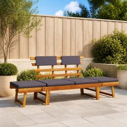 2-in-1 Outdoor Daybed Bench for Your Garden