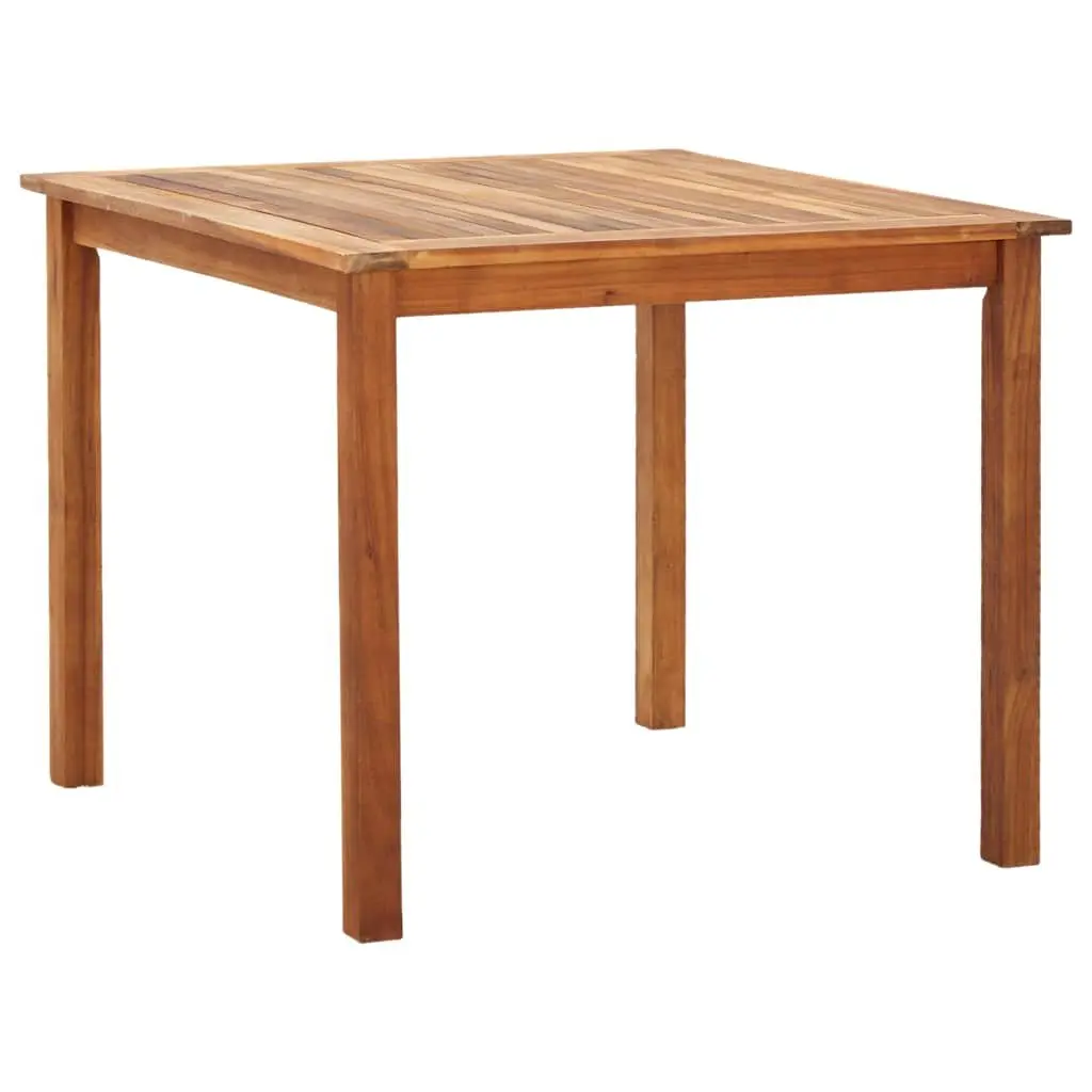 Outdoor Dining Set 5 Piece Acacia Wood Table Weather Resistant PE Rattan Chairs Garden Furniture