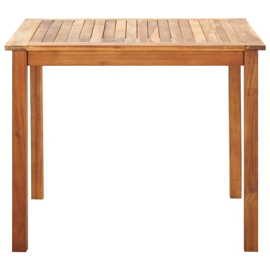 Outdoor Dining Set 5 Piece Acacia Wood Table Weather Resistant PE Rattan Chairs Garden Furniture