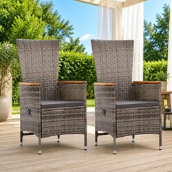 Enhance Your Outdoor Space with Grey Armchairs Set