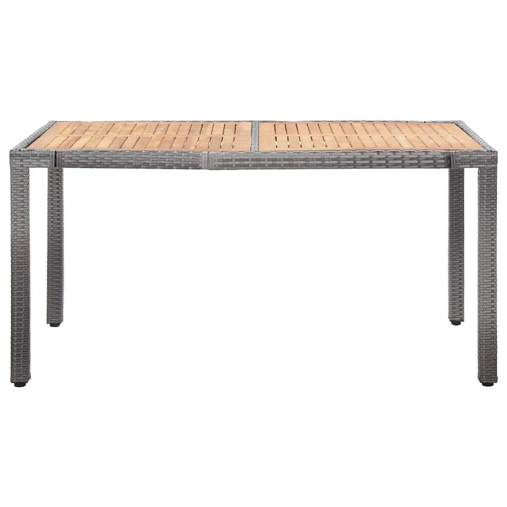 Garden Dining Set 7 Piece Grey Water-resistant PE Rattan Outdoor Furniture with Cushions