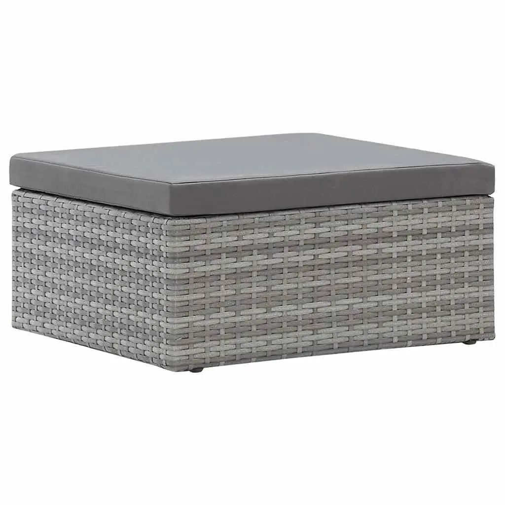 Garden Lounge Bed with Roof Grey Outdoor Daybed Poly Rattan Water Resistant UV Resistant Easy to Clean