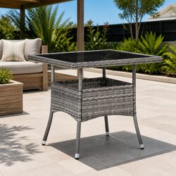 Stylish Grey Outdoor Dining Table for 4 People