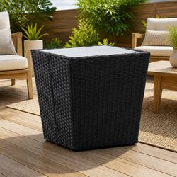 Stylish Black Tea Table for Your Outdoor Space
