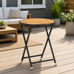Enhance Your Outdoor Space with a Black Folding Tea Table