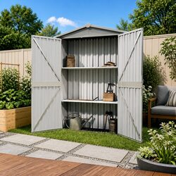 Maximize Your Space with a Grey Metal Garden Shed