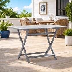 Stylish Folding Garden Table for Outdoor Dining - Grey