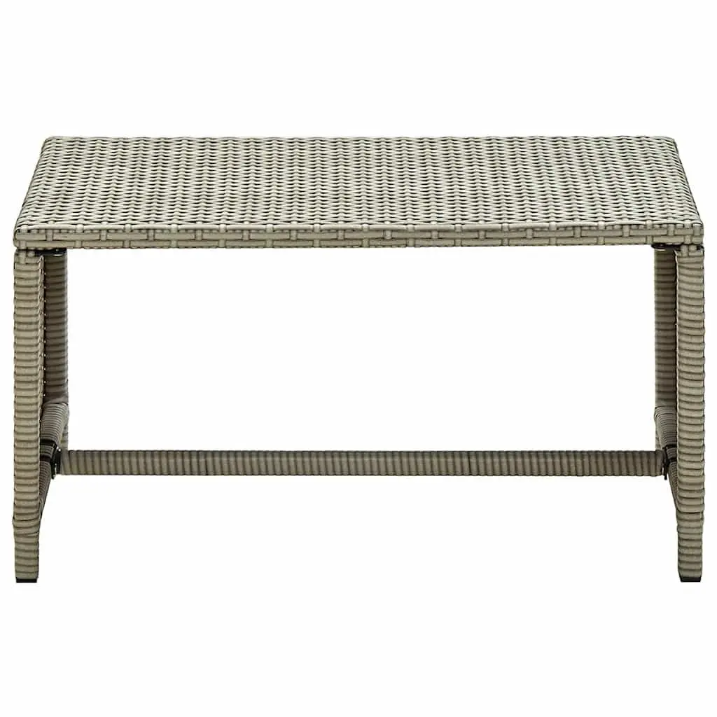 Coffee Table Beige Outdoor Garden Patio Poly Rattan Furniture