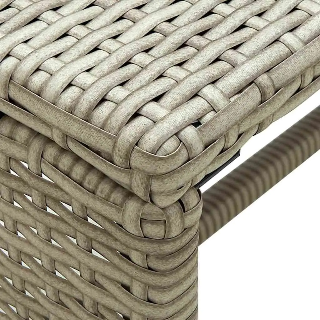 Coffee Table Beige Outdoor Garden Patio Poly Rattan Furniture