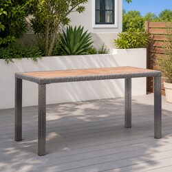 Elevate Your Outdoor Space with a Rattan and Acacia Table