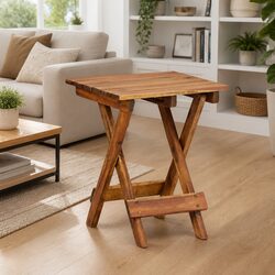 Enhance Your Space with this Acacia Wood Plant Stand