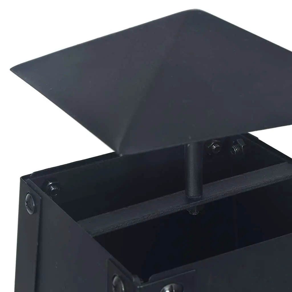 Fire Pit Black Pyramid Outdoor Heater Steel Bowl Fireplace