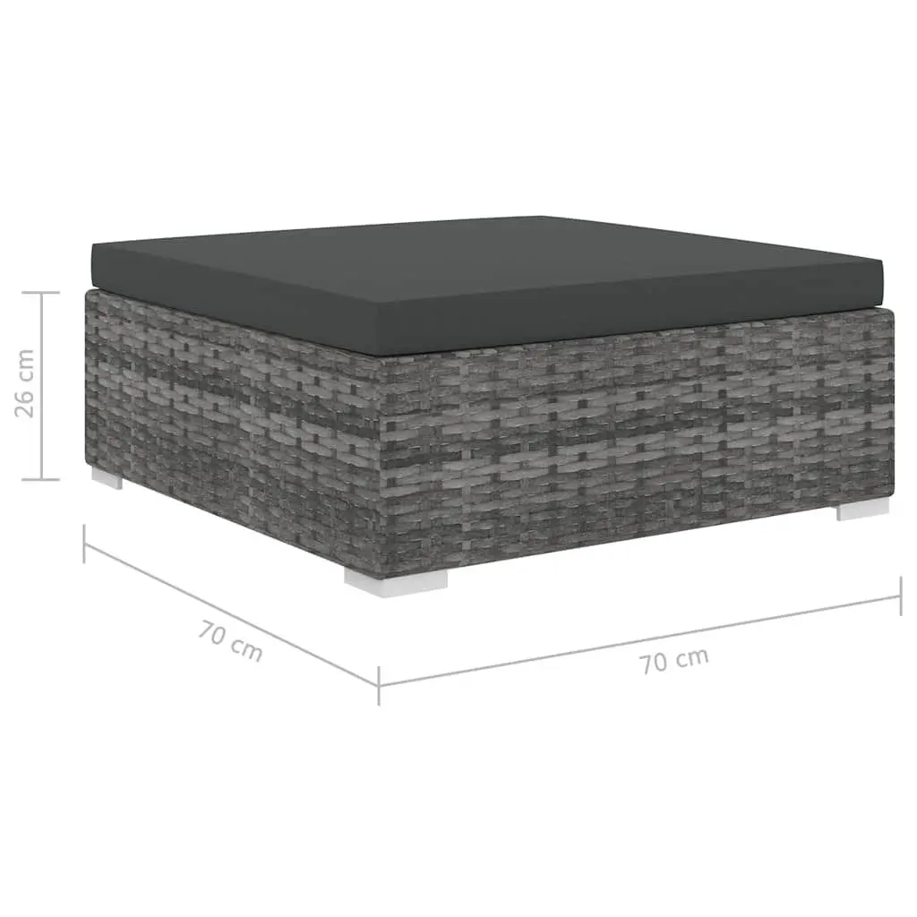 8 Piece Outdoor Patio Furniture Set Poly Rattan Sofa Weather Resistant with Cushions