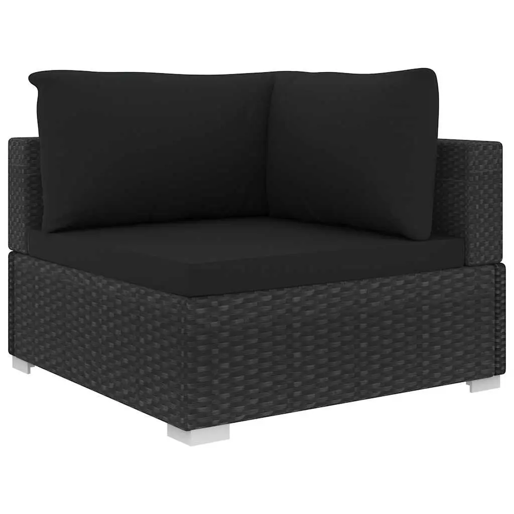 5 Piece Outdoor Garden Lounge Set with Cushions Weather-Resistant PE Rattan Patio Furniture