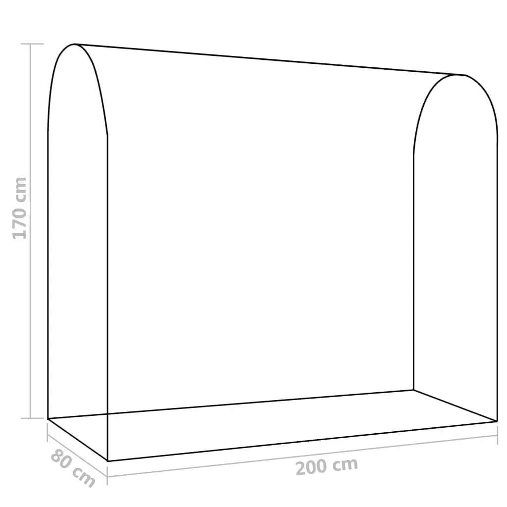 Greenhouse 200 x 80 x 170 cm Zippered Door Powder-coated Steel Frame Garden Growing Season Extension