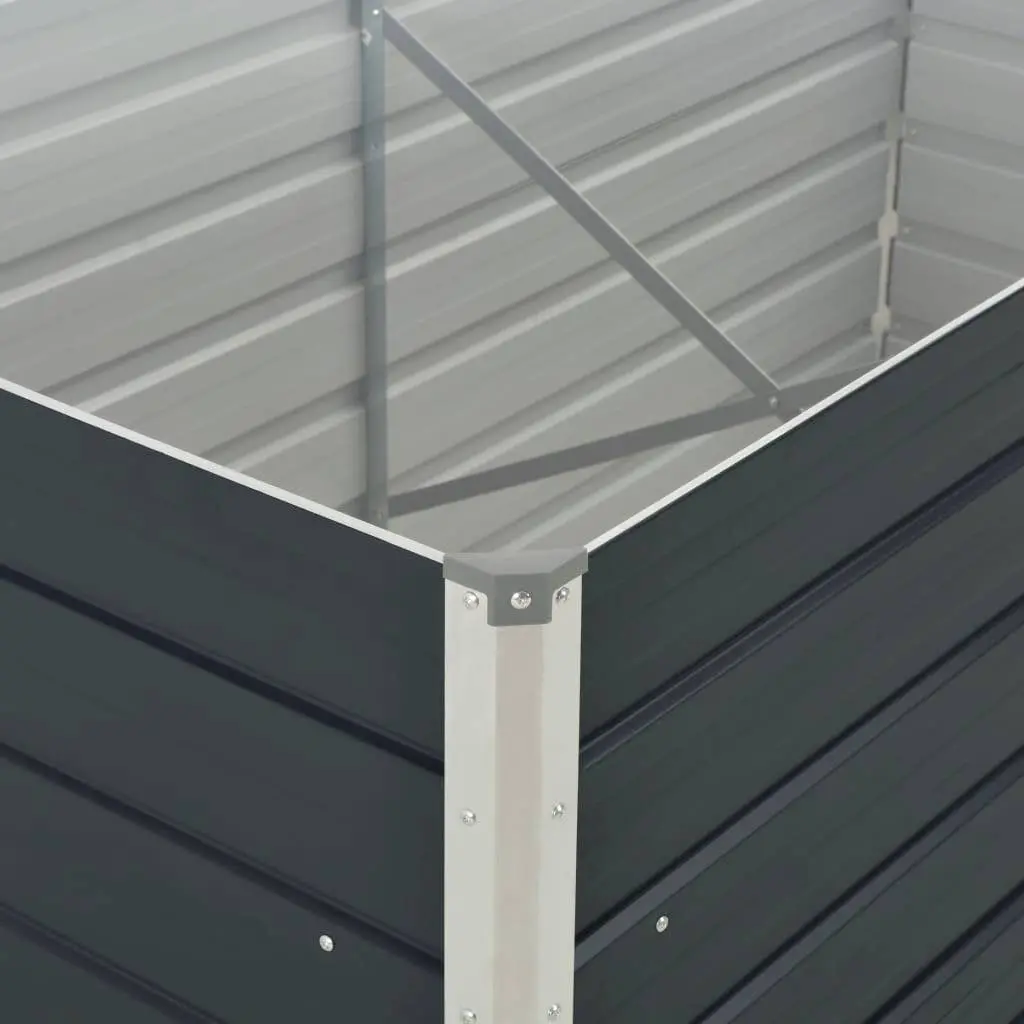 Raised Garden Bed 160x80x45 cm Rectangular Planter Steel Construction