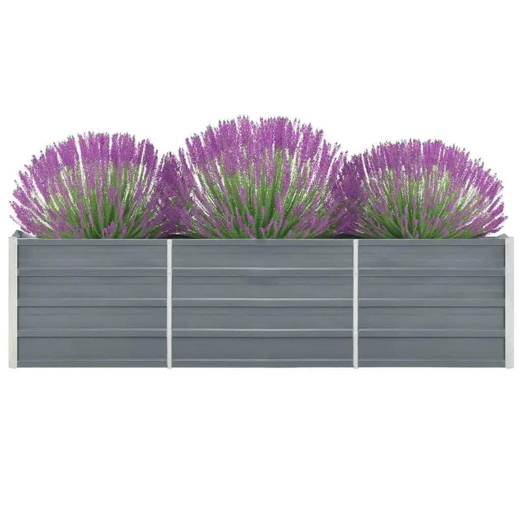 Garden Raised Bed Planter Box 240 x 40 x 45 cm Weather Resistant Heavy-Duty Galvanised Steel Frame