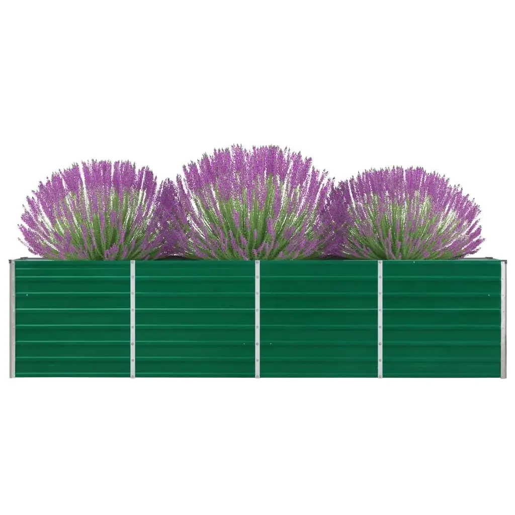 Raised Garden Bed 320x40x77cm Galvanised Steel Planter Box Green Outdoor