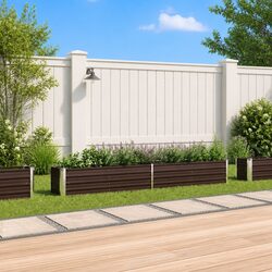 Raised Garden Bed Planter Box Brown Outdoor Patio Yard Flowers Vegetables Herbs