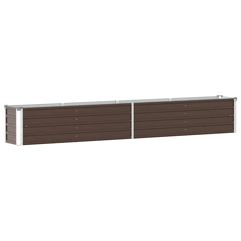 Raised Garden Bed 320 x 40 x 45 cm Galvanised Steel Weather Resistant for Flowers Vegetables Herbs