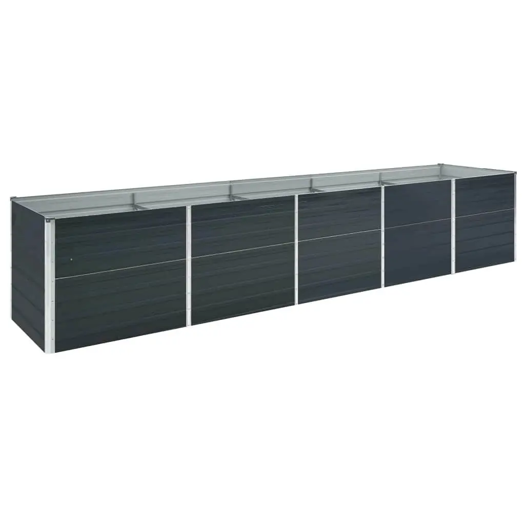 Raised Garden Bed 400x80x45 cm Galvanised Steel Weather Resistant Planter Box Outdoor