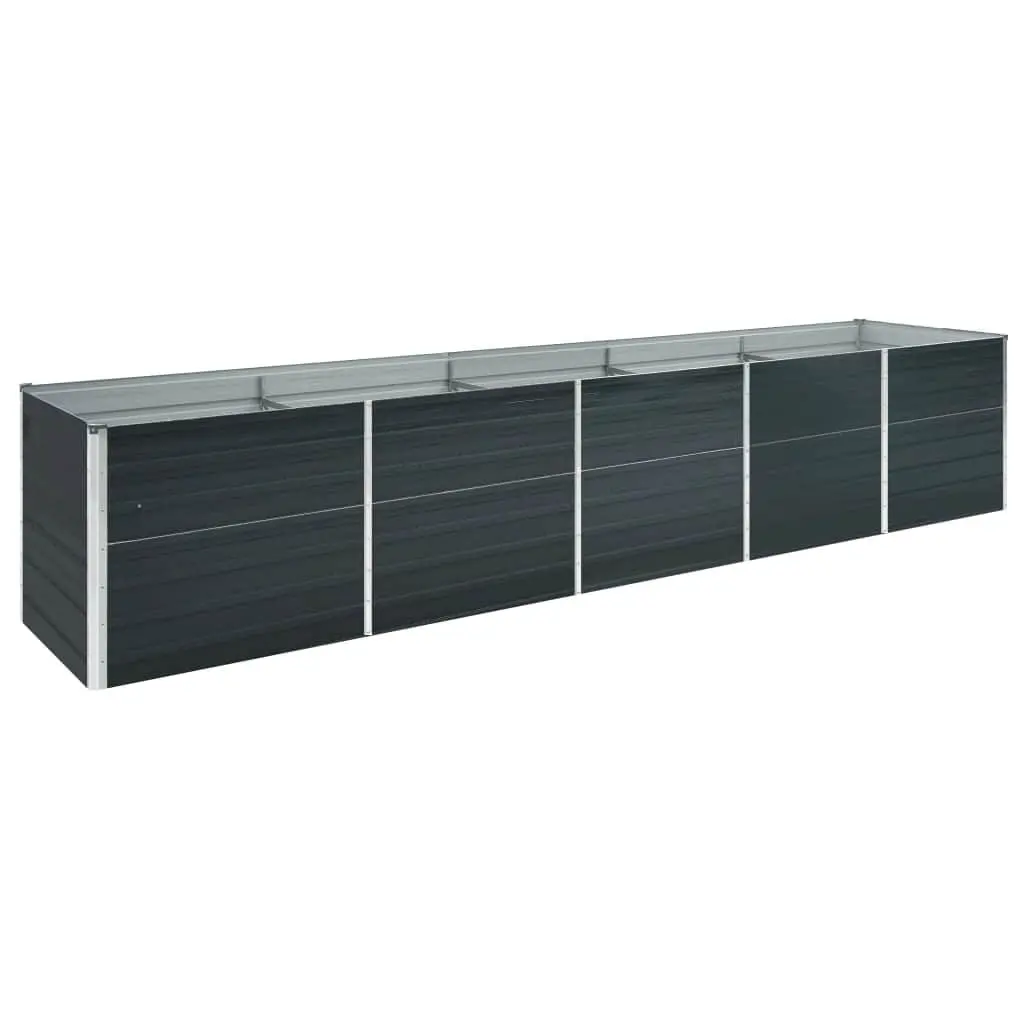 Raised Garden Bed 400 x 80 x 77 cm Galvanised Steel Planter Box Weather Resistant Outdoor Use