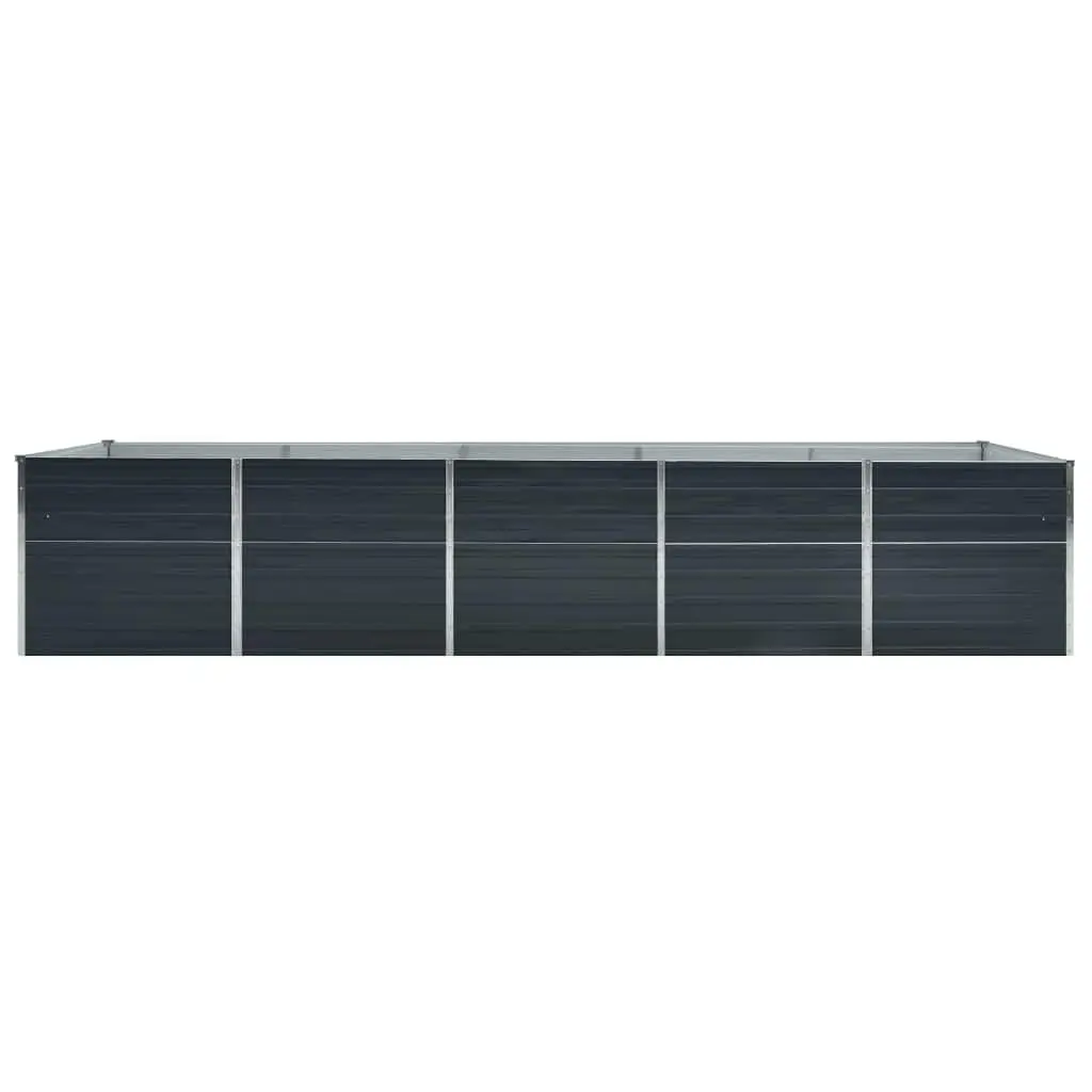 Raised Garden Bed 400 x 80 x 77 cm Galvanised Steel Planter Box Weather Resistant Outdoor Use