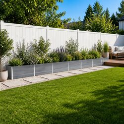 Stylish Grey Galvanised Steel Raised Garden Planter