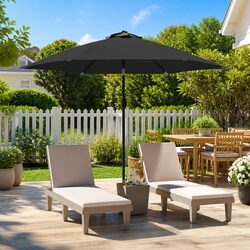 Stylish 300cm Outdoor Umbrella with Solar Lighting