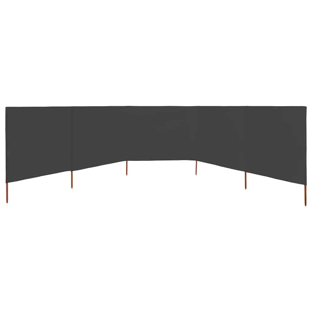 5-Panel Folding Wind Screen 600cm x 120cm Non-Woven Fabric Outdoor Garden Shelter